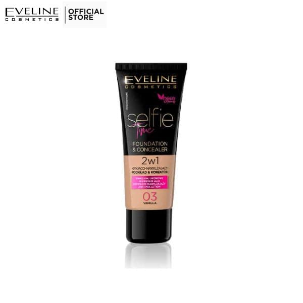 Eveline Selfie Time Foundation & Concealer 03 Vanilla 30Ml