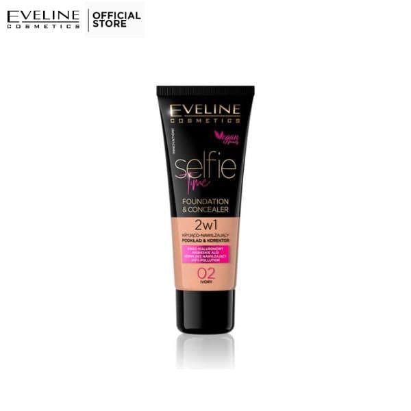 Eveline Selfie Time Foundation & Concealer 02 Ivory 30Ml