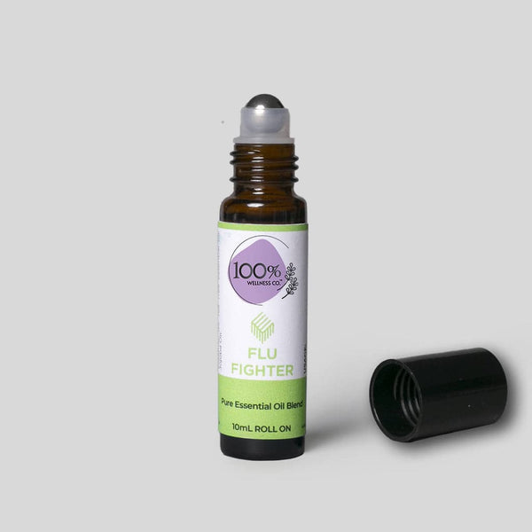 100% Wellness Co Flu Fighter  Essential Oil Roll-on Blend