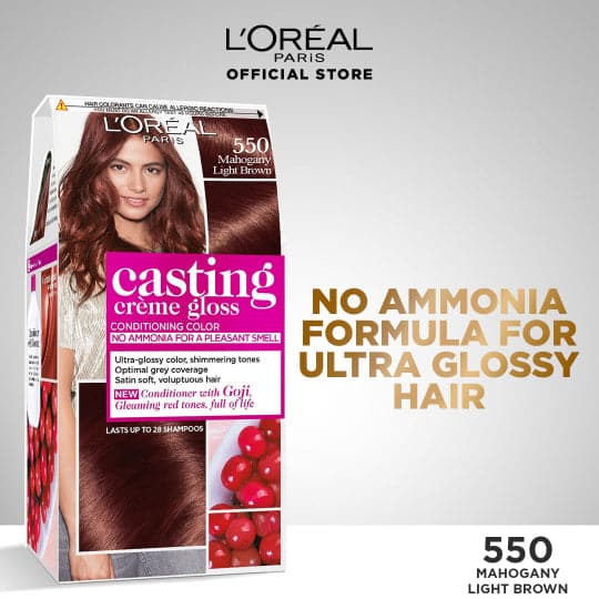 LOreal Paris Casting Creme Gloss - 550 Light Brown Hair Color
