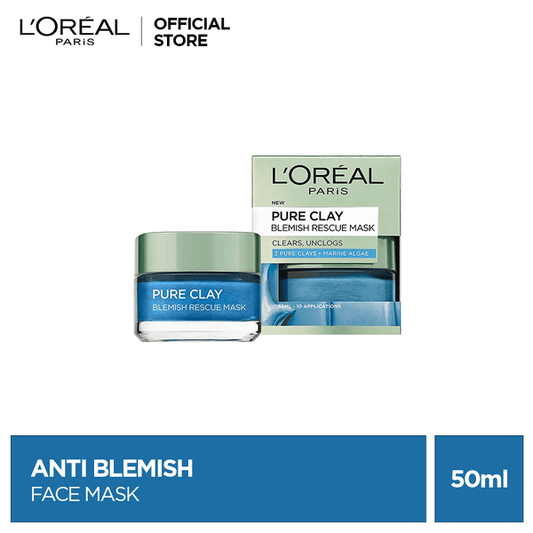 L'Oreal Paris Pure Anti-Blemish Marine Algae Face Mask Blue- 50ml