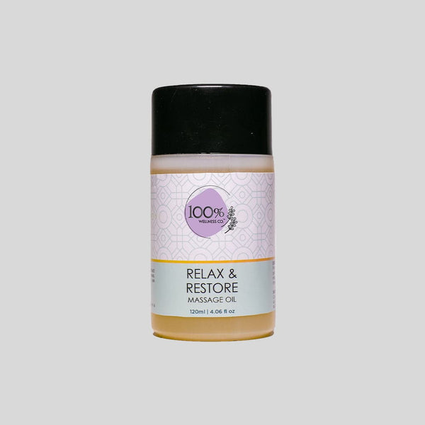 100% Wellness Co Relax & Restore Massage Oil