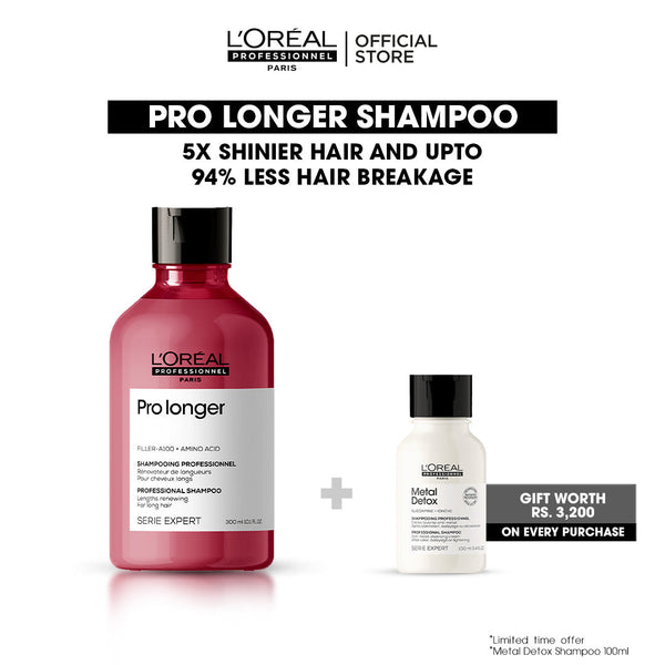 Loreal Professionnel Serie Expert Pro Longer Shampoo With Filler-A100 And Amino Acid Bundle Deal
