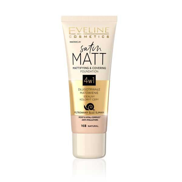 Eveline Satin Matt Mattifying & Covering Foundation 103 Natural